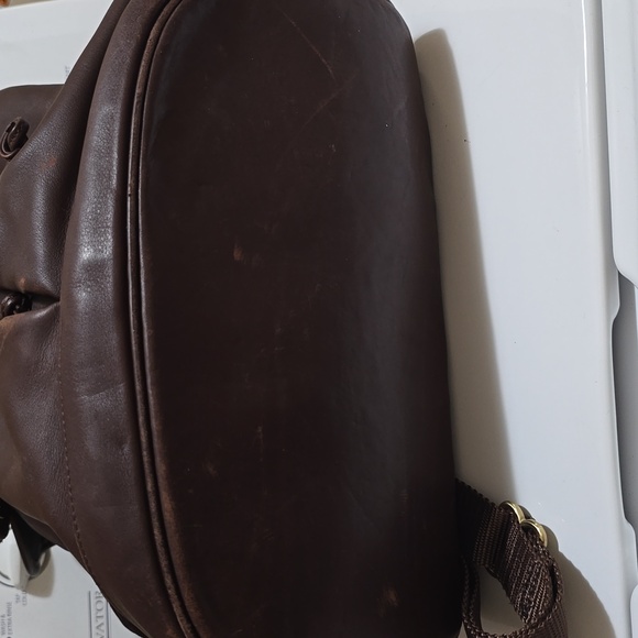 Coach LARGE Dark Brown Leather Backpack - Picture 11 of 11